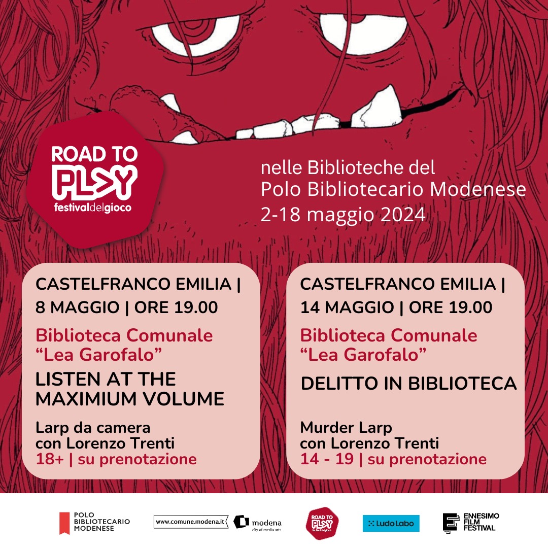 Road to Play alla Biblioteca Comunale di Castelfranco Emilia