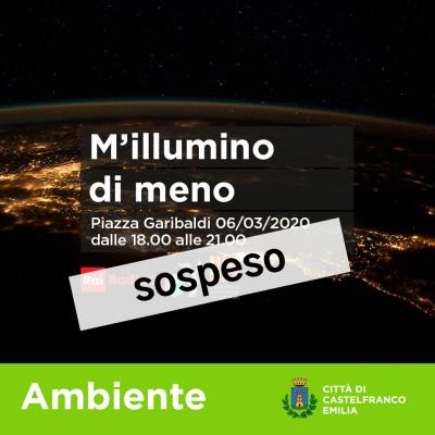 M illumino di meno 2020 - SOSPESO foto 