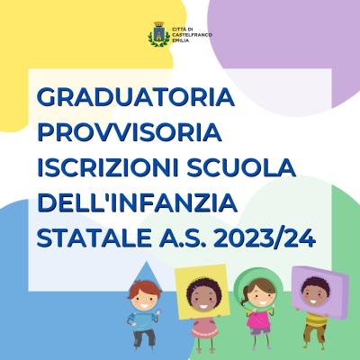 A.S. 2023/2024  Graduatoria Provvisoria Scuola Infanzia Statale 